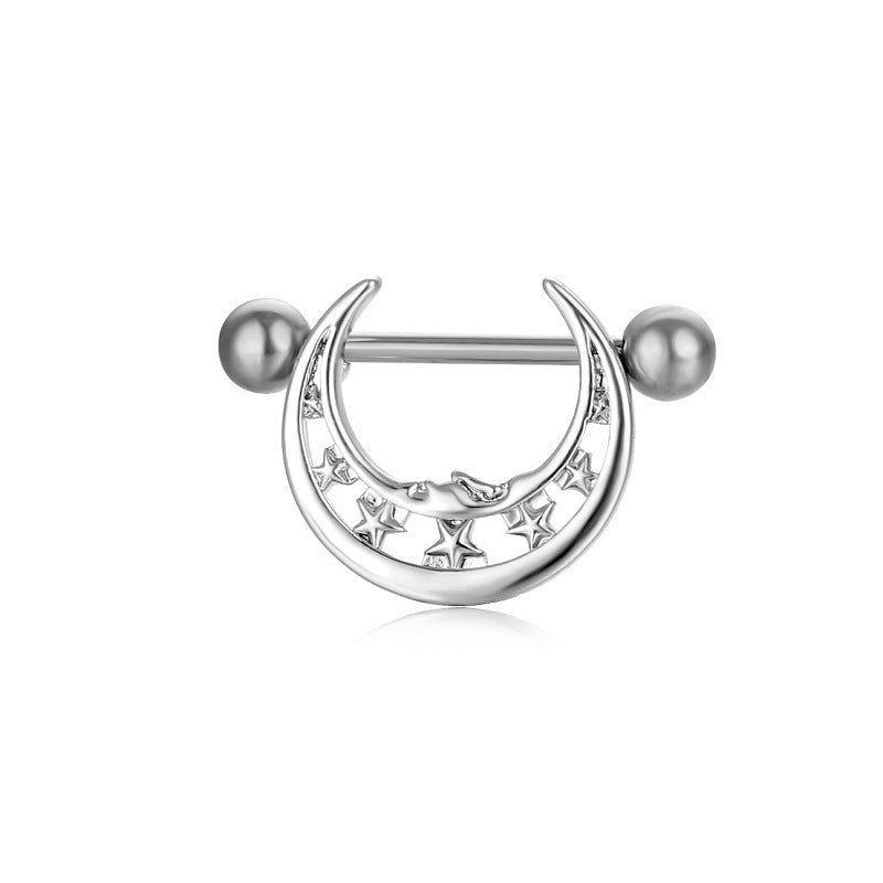 YYJFF 28 Pcs Nipple Rings 14Ga 16mm Surgical Stainless Steel Zircon Copper Piercing Jewelry Tongue Rings Straight Barbells Length Heart Shape