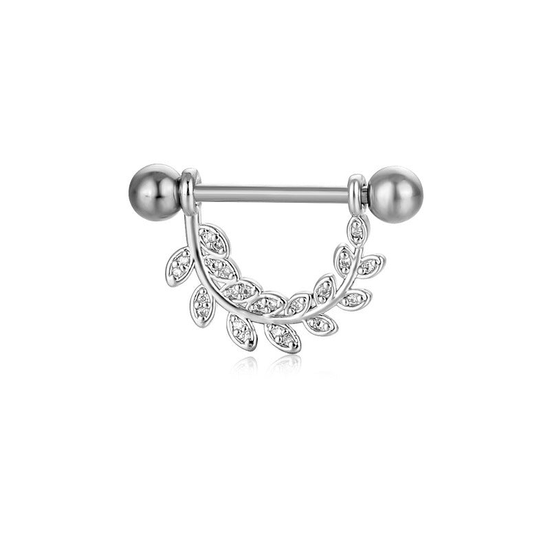 YYJFF 28 Pcs Nipple Rings 14Ga 16mm Surgical Stainless Steel Zircon Copper Piercing Jewelry Tongue Rings Straight Barbells Length Heart Shape