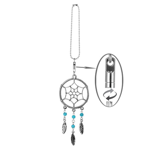 YYJFF Dream Catchers Car Charm Rotatable Handmade Pendant with Aqua. (Turquoise) Colors Beads