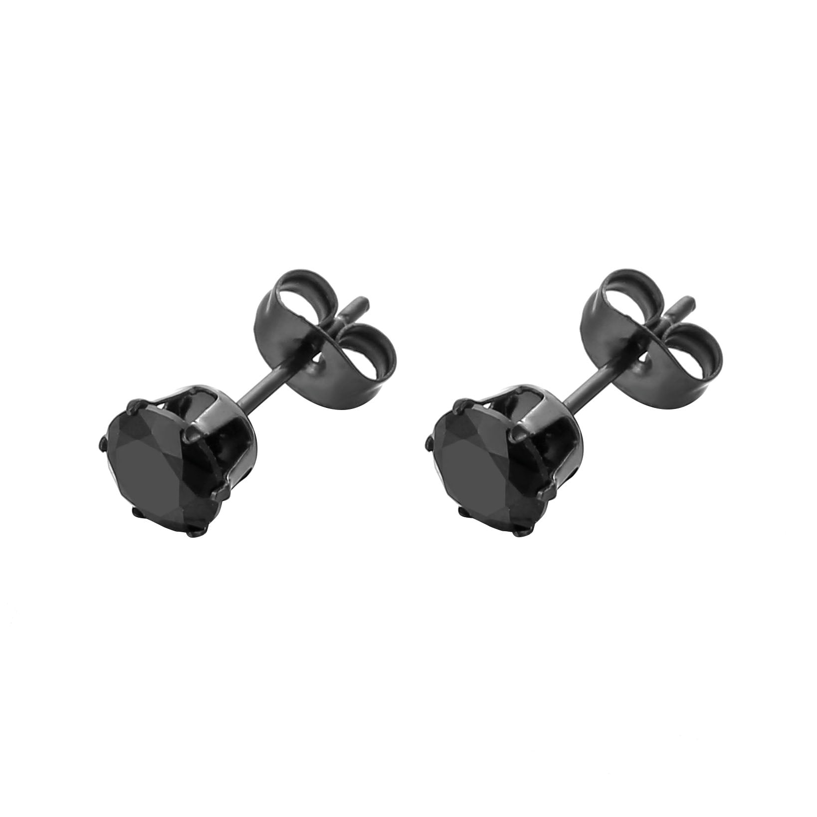 YYJFF 15 Pairs Black Earring For Men Cross Black for Men Women Earring Stud Stainless Steel