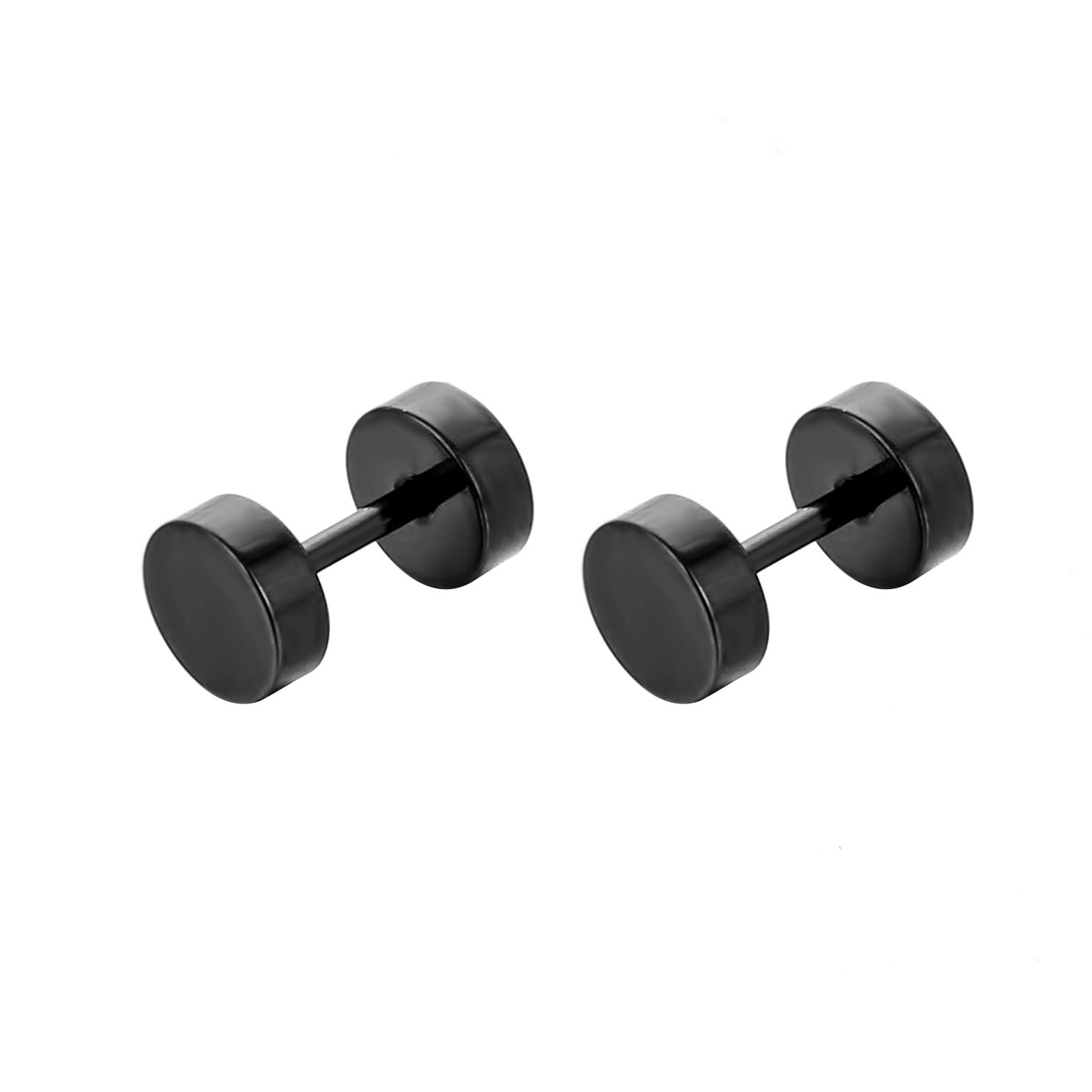 YYJFF 15 Pairs Black Earring For Men Cross Black for Men Women Earring Stud Stainless Steel