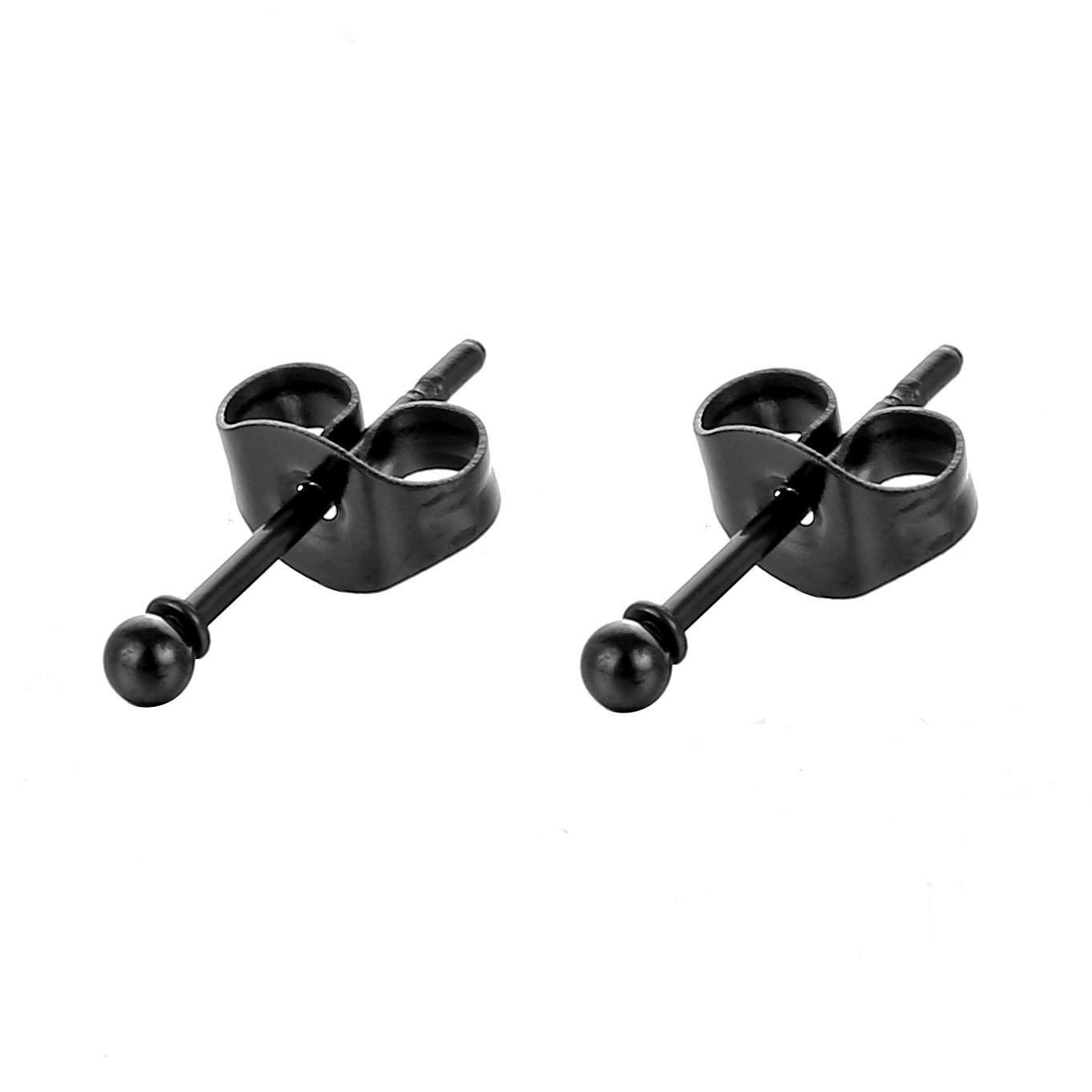 YYJFF 15 Pairs Black Earring For Men Cross Black for Men Women Earring Stud Stainless Steel